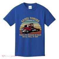 Camel Towing Retro Funny Adult Humor Cringey Dirty Joke Meaningful Gift Kids T-Shirt thumb 0