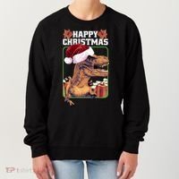 Cool T Rex Happy Christmas Women's Sweatshirt thumb 0