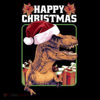 Cool T Rex Happy Christmas Backpack thumb 2