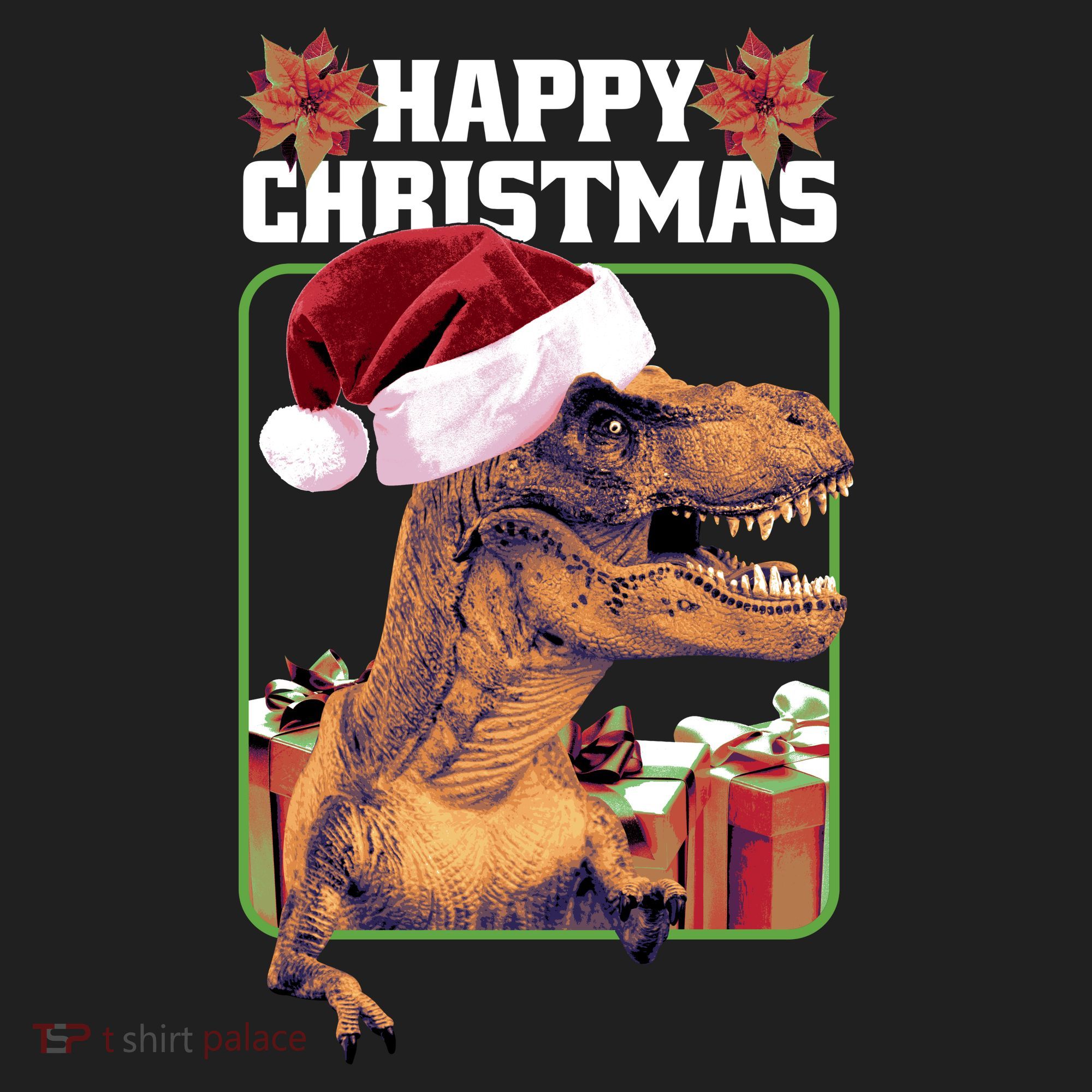 Cool T Rex Happy Christmas Beanie