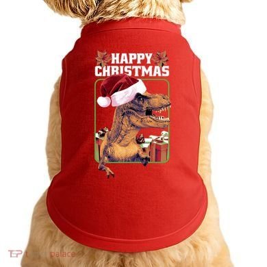 Cool T Rex Happy Christmas Doggie Tank