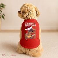 Cool T Rex Happy Christmas Doggie Tank thumb 2