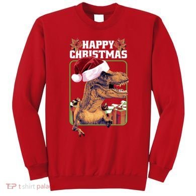 Cool T Rex Happy Christmas Sweatshirt