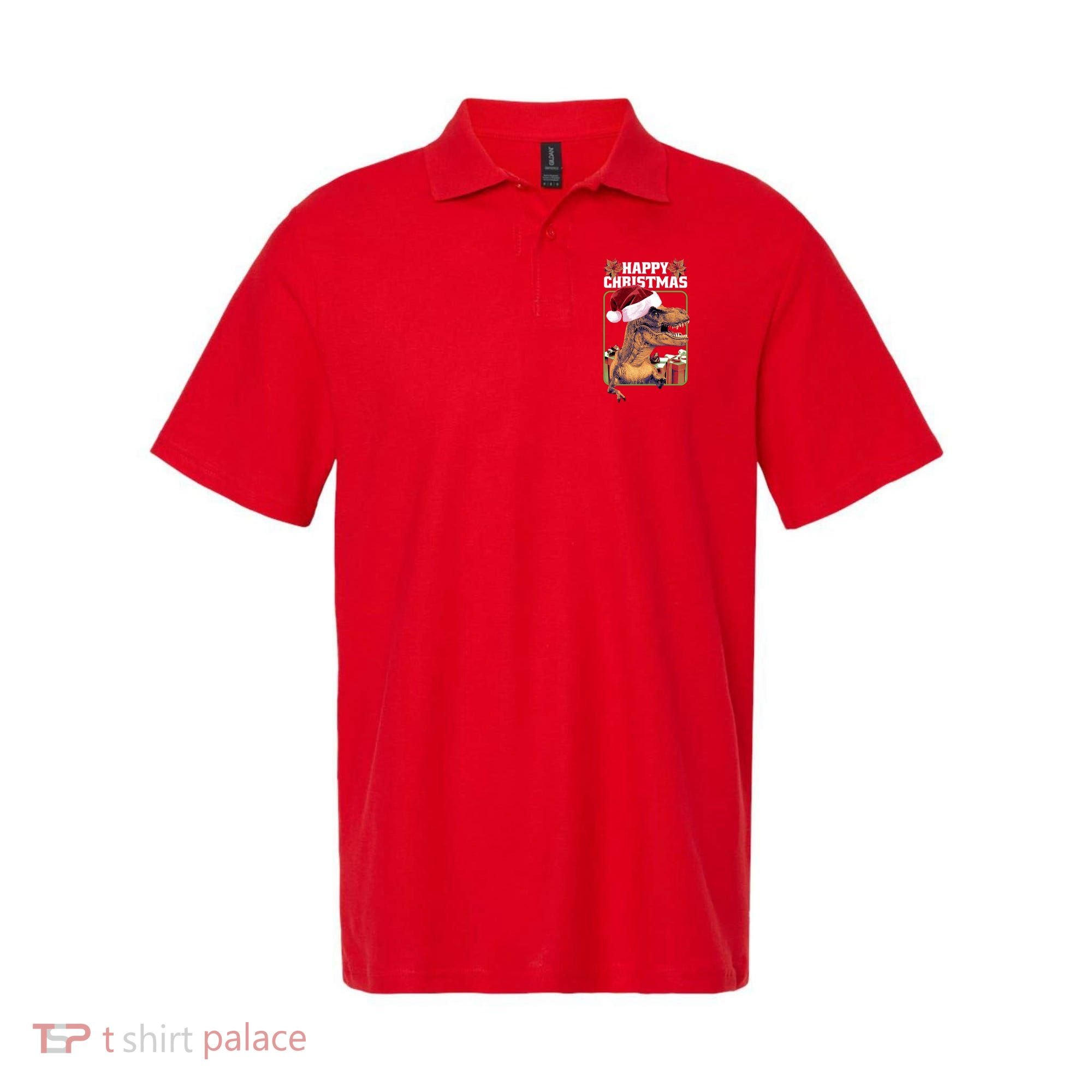 Cool T Rex Happy Christmas Polo