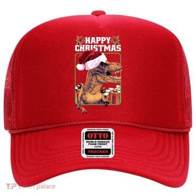 Cool T Rex Happy Christmas Hat