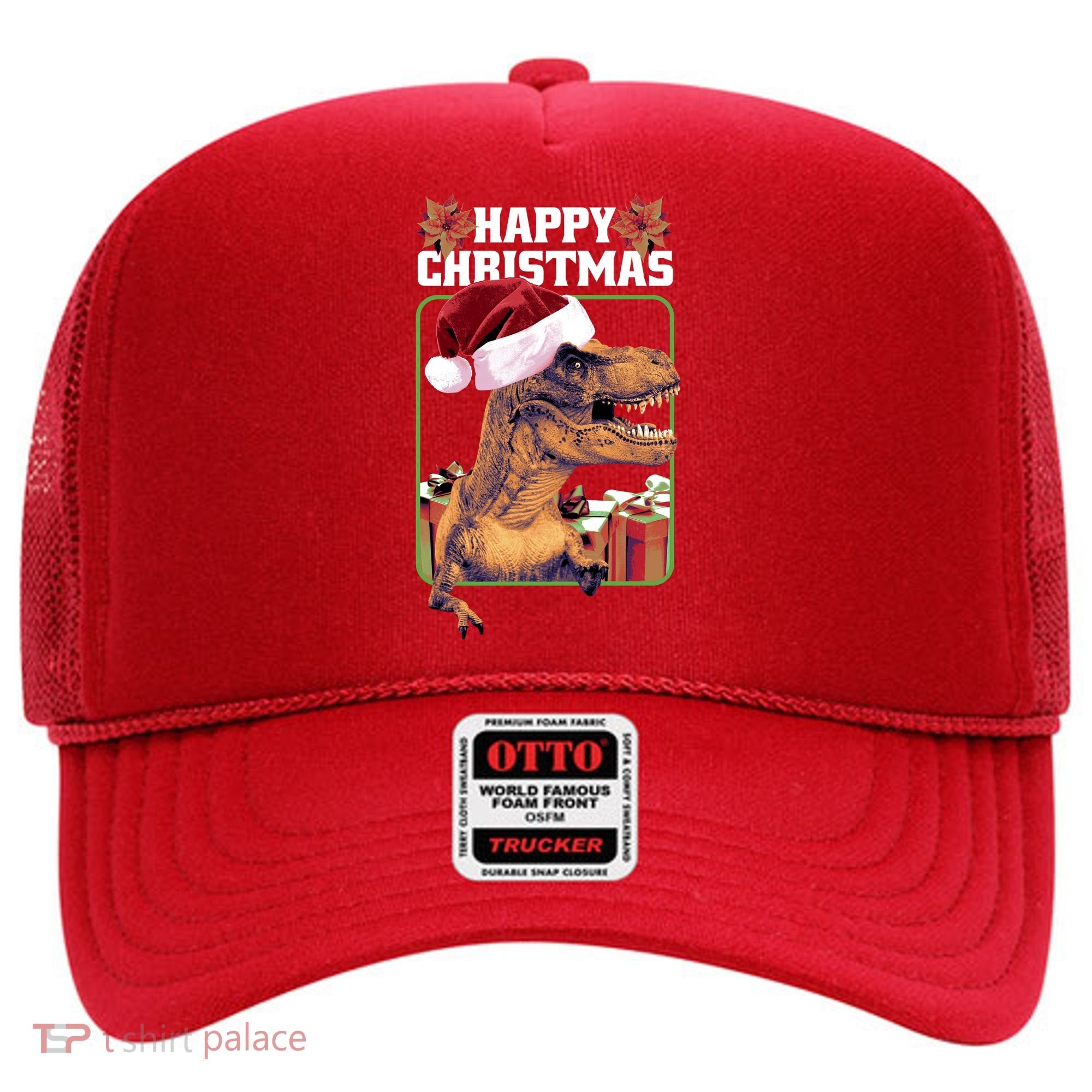 Cool T Rex Happy Christmas Hat
