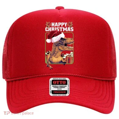 Cool T Rex Happy Christmas Hat
