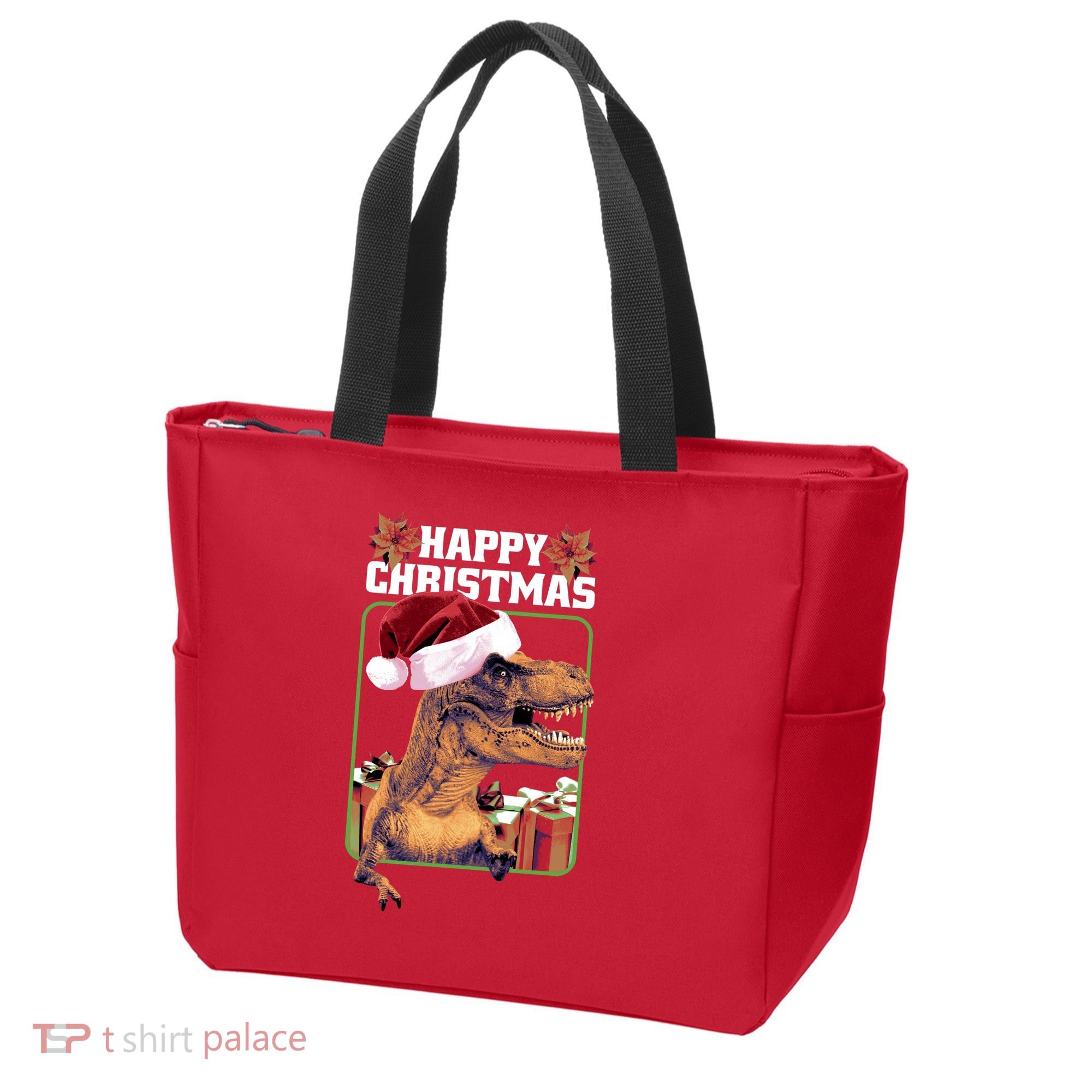 Cool T Rex Happy Christmas Tote Bag