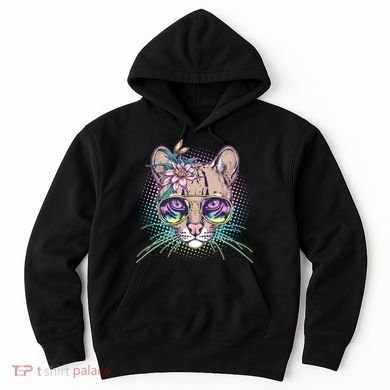 Cute Tropical Rainbow Ocelot Cat Hoodie