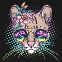 Cute Tropical Rainbow Ocelot Cat Hoodie thumb 2