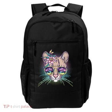 Cute Tropical Rainbow Ocelot Cat Backpack