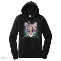 Cute Tropical Rainbow Ocelot Cat Women's Hoodie thumb 0