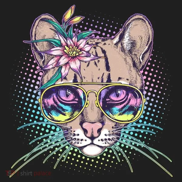 Cute Tropical Rainbow Ocelot Cat Tumbler