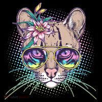 Cute Tropical Rainbow Ocelot Cat Ornament thumb 1