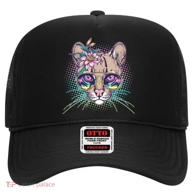 Cute Tropical Rainbow Ocelot Cat Hat