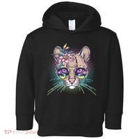 Cute Tropical Rainbow Ocelot Cat Toddler Hoodie thumb 0