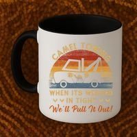 Camel Towing Retro Adult Humor Saying Funny Halloween Great Gift Coffee Mug thumb 2
