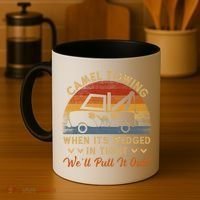 Camel Towing Retro Adult Humor Saying Funny Halloween Great Gift Coffee Mug thumb 4