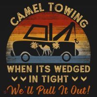 Camel Towing Retro Adult Humor Saying Funny Halloween Great Gift Ornament thumb 1