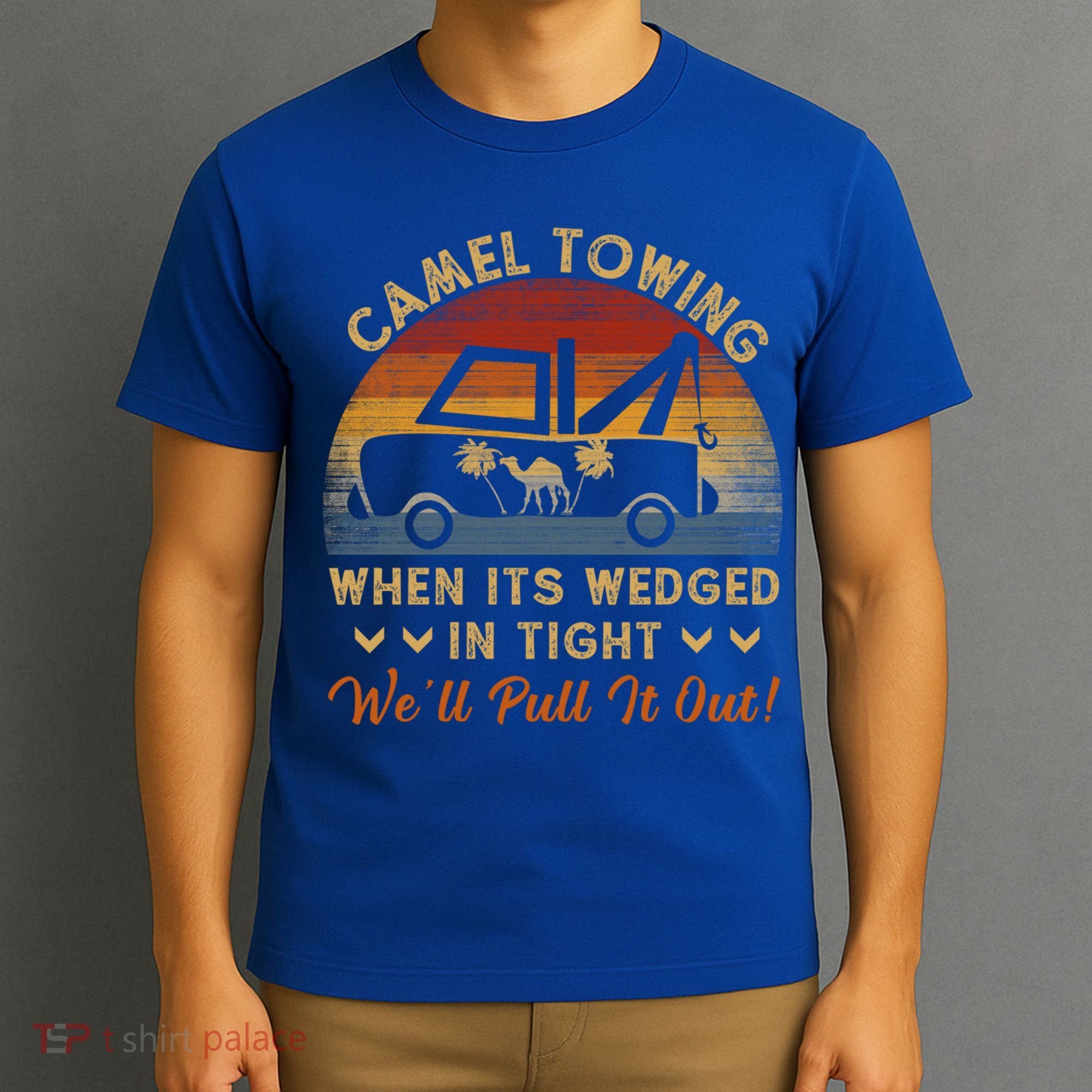 Camel Towing Retro Adult Humor Saying Funny Halloween Great Gift T-Shirt