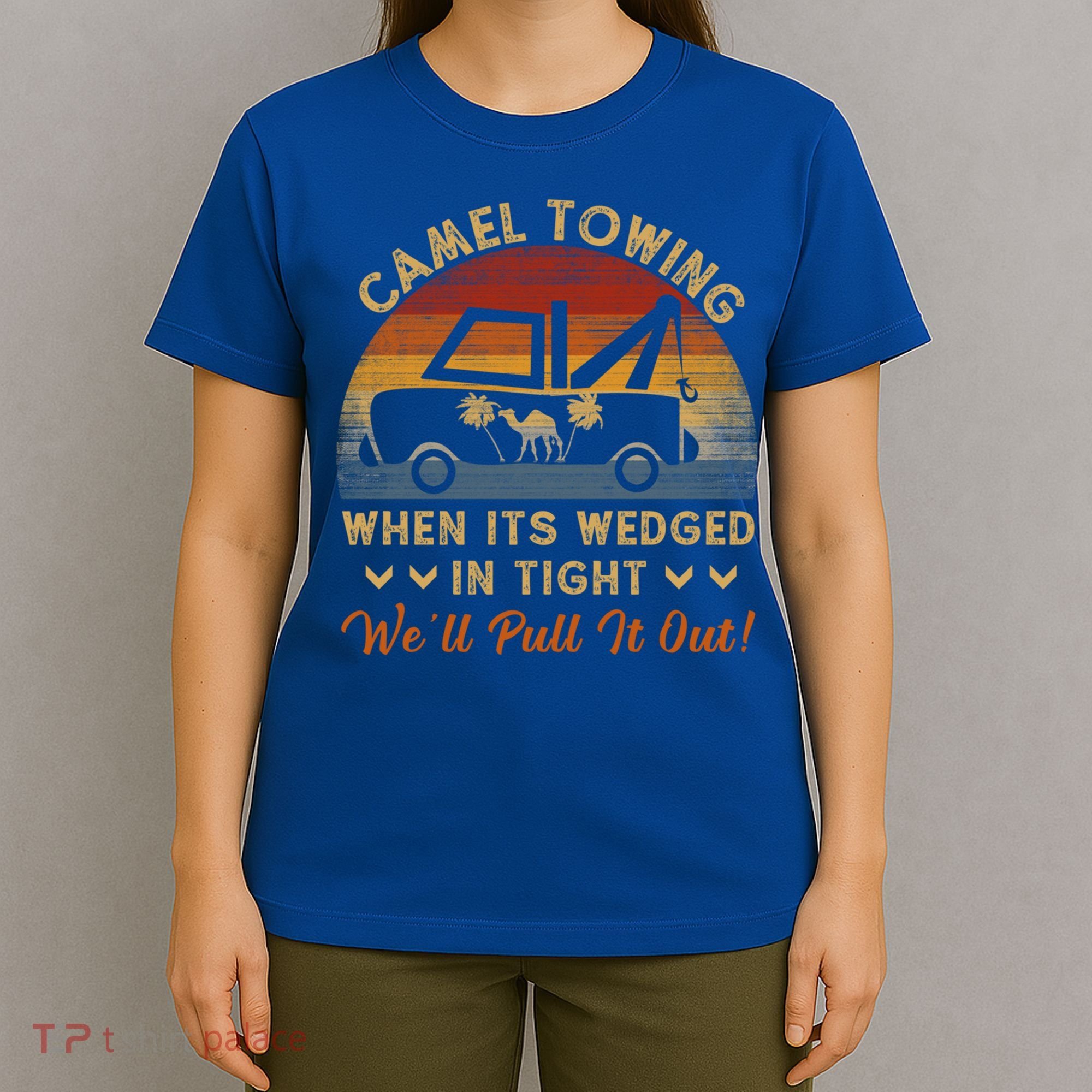 Camel Towing Retro Adult Humor Saying Funny Halloween Great Gift T-Shirt