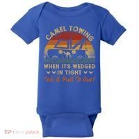 Camel Towing Retro Adult Humor Saying Funny Halloween Great Gift Baby Bodysuit thumb 0