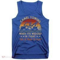 Camel Towing Retro Adult Humor Saying Funny Halloween Great Gift Tank Top thumb 0