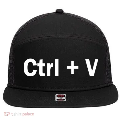 Ctrl + V 7 Panel Mesh Trucker Snapback Hat