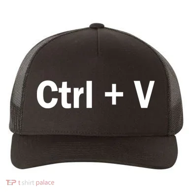 Ctrl + V Yupoong Adult 5-Panel Trucker Hat