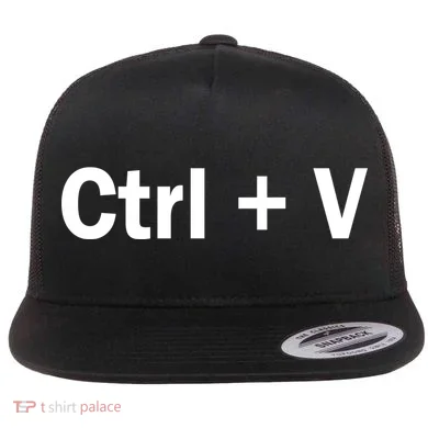 Ctrl + V Flat Bill Trucker Hat