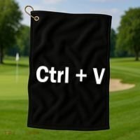 Ctrl + V Golf Towel thumb 1