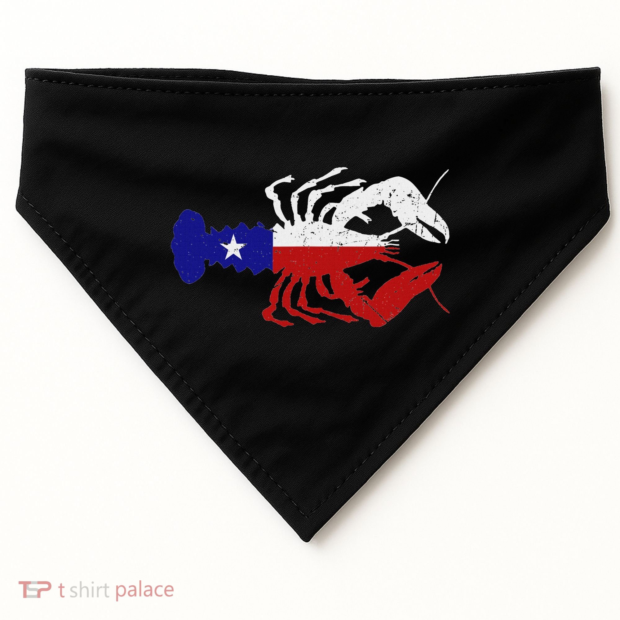 Crawfish Texas Seafood Shellfish Lone Star Southern Food USA-Made Doggie Bandana