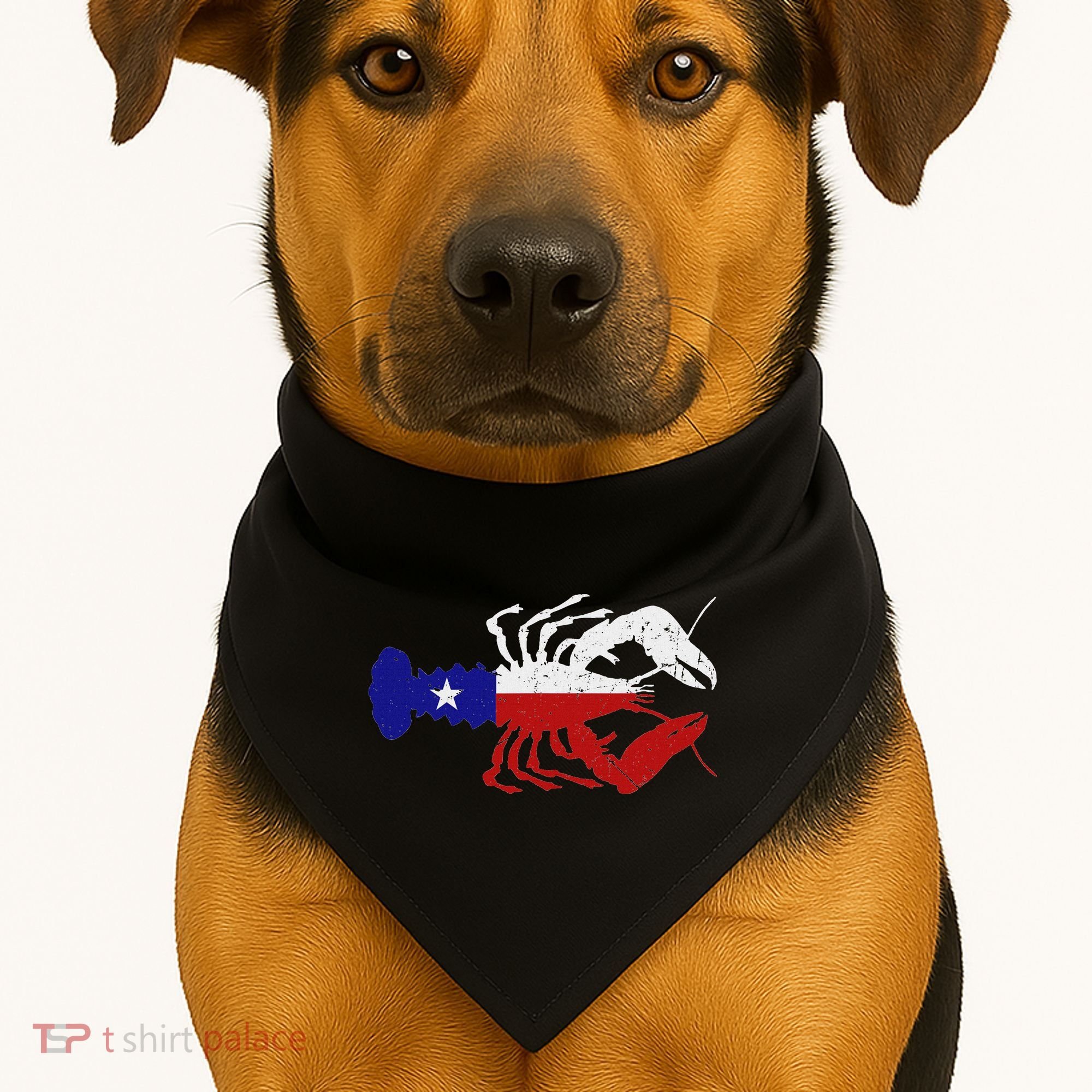 Crawfish Texas Seafood Shellfish Lone Star Southern Food USA-Made Doggie Bandana