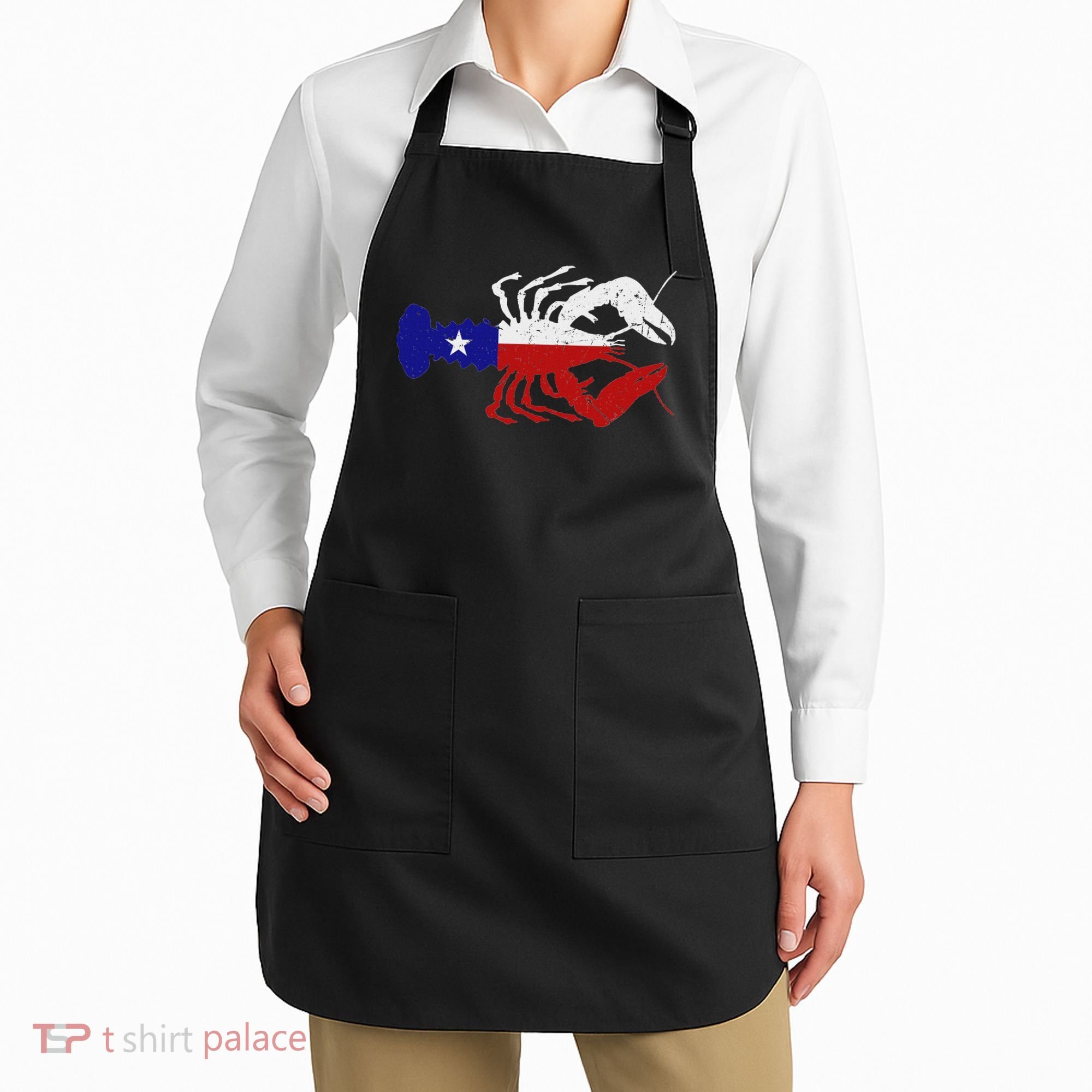 Crawfish Texas Seafood Shellfish Lone Star Southern Food Apron
