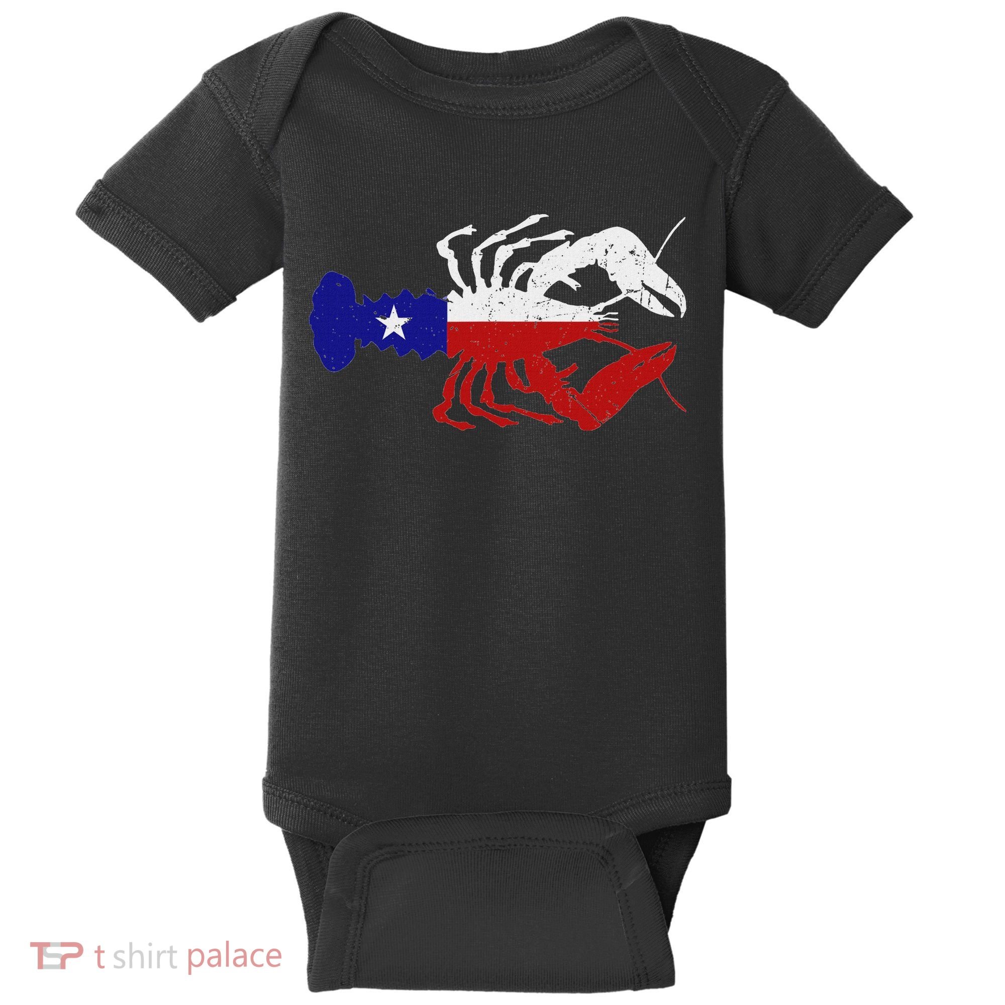Crawfish Texas Seafood Shellfish Lone Star Southern Food Baby Bodysuit