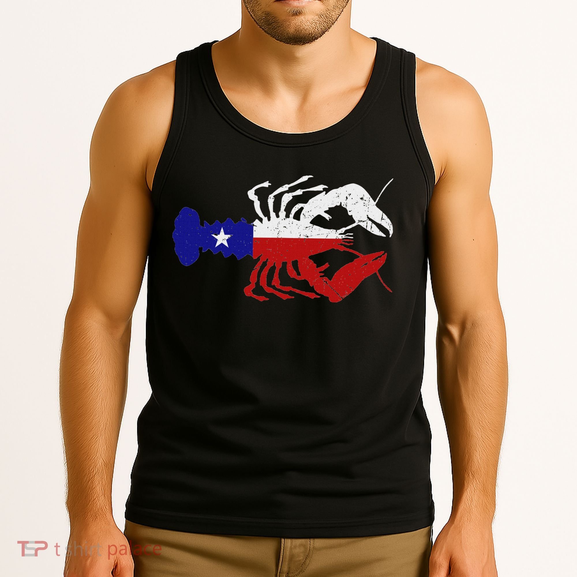 Crawfish Texas Seafood Shellfish Lone Star Southern Food Tank Top