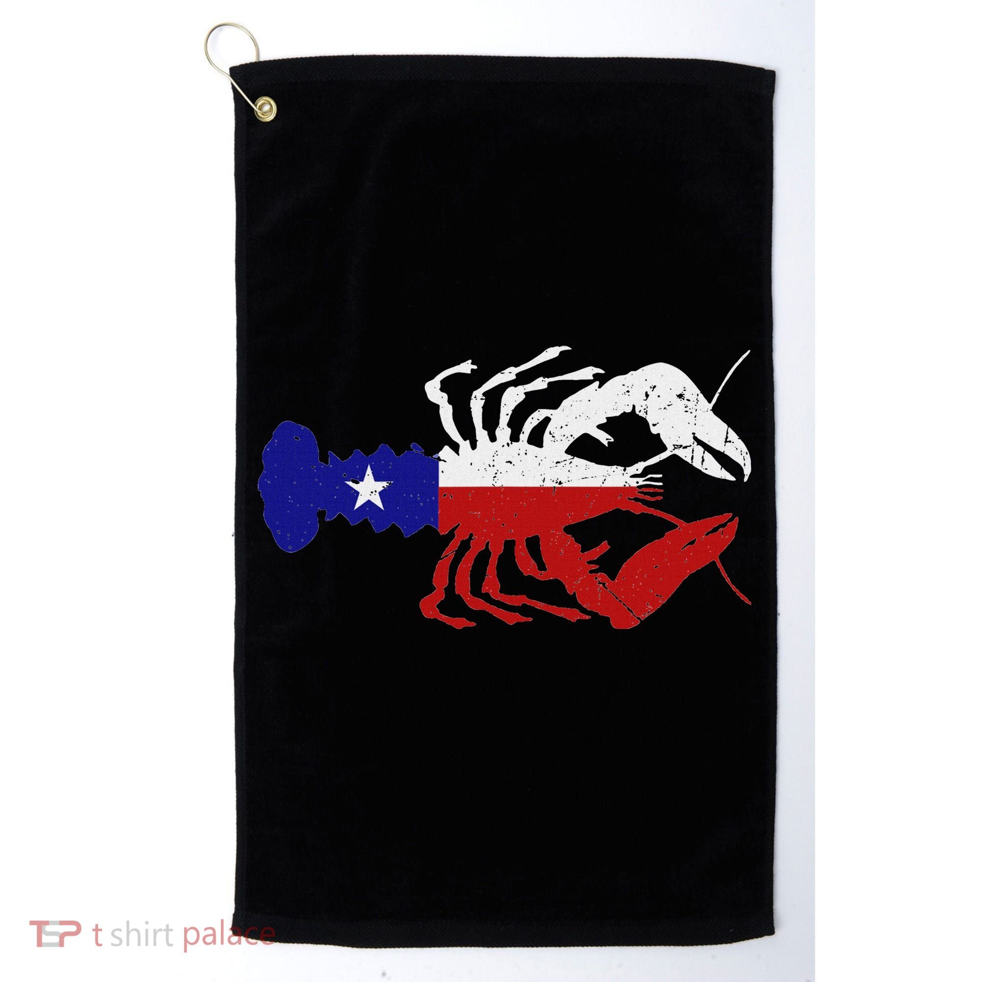 Crawfish Texas Seafood Shellfish Lone Star Southern Food Golf Towel