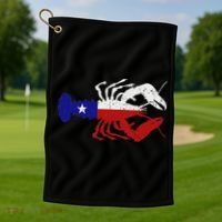 Crawfish Texas Seafood Shellfish Lone Star Southern Food Golf Towel thumb 1