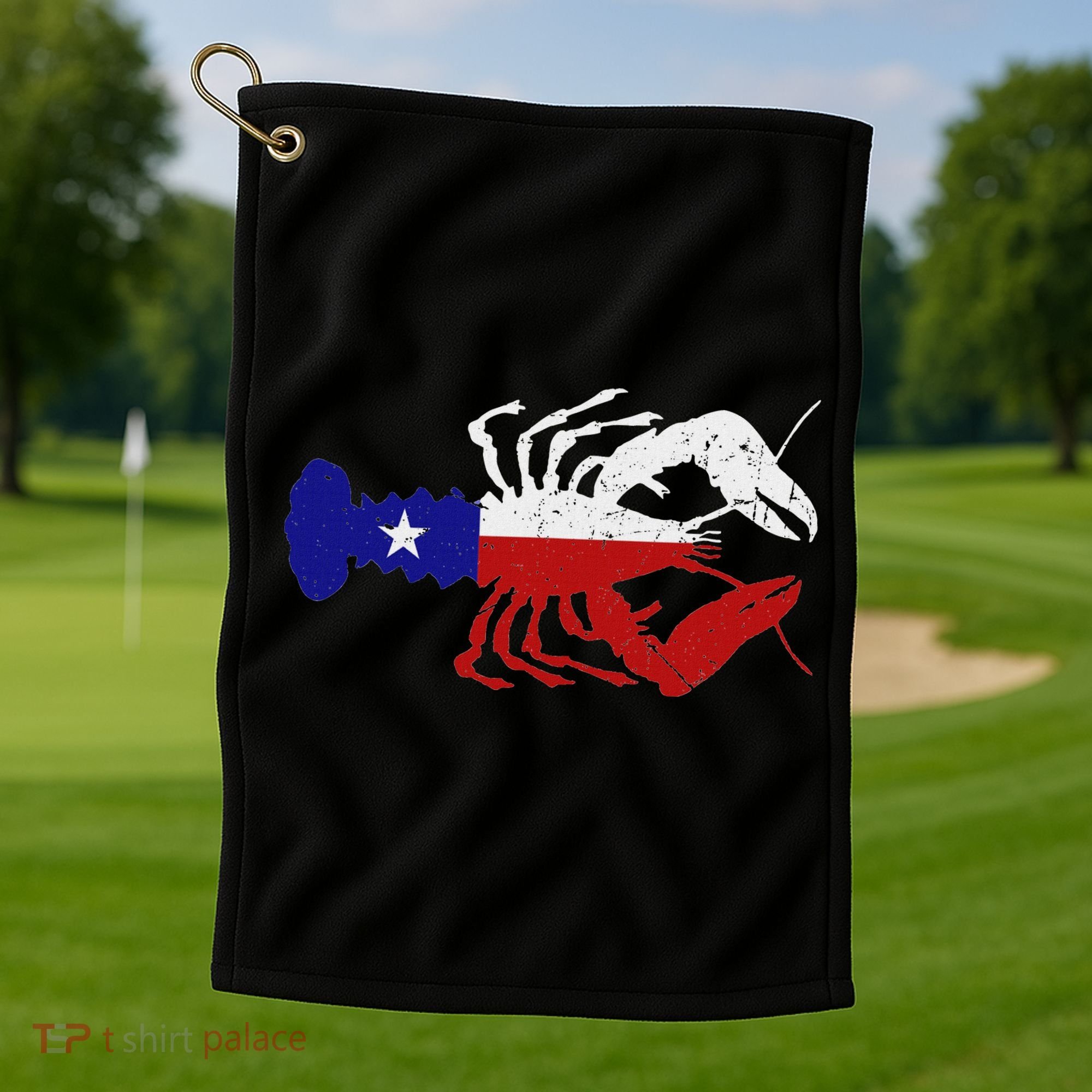 Crawfish Texas Seafood Shellfish Lone Star Southern Food Golf Towel
