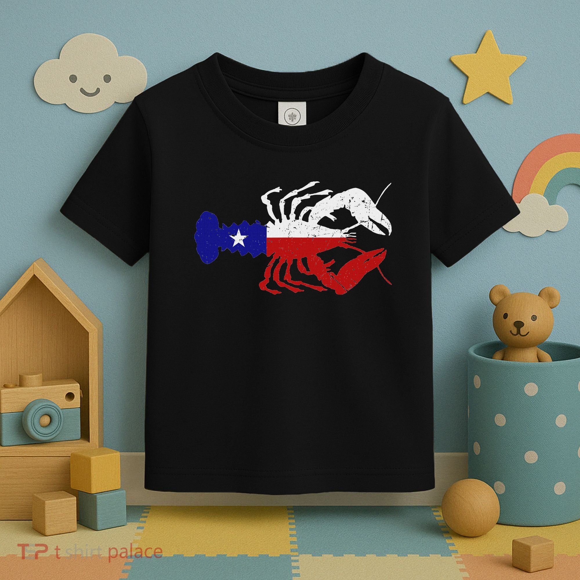 Crawfish Texas Seafood Shellfish Lone Star Southern Food Toddler T-Shirt