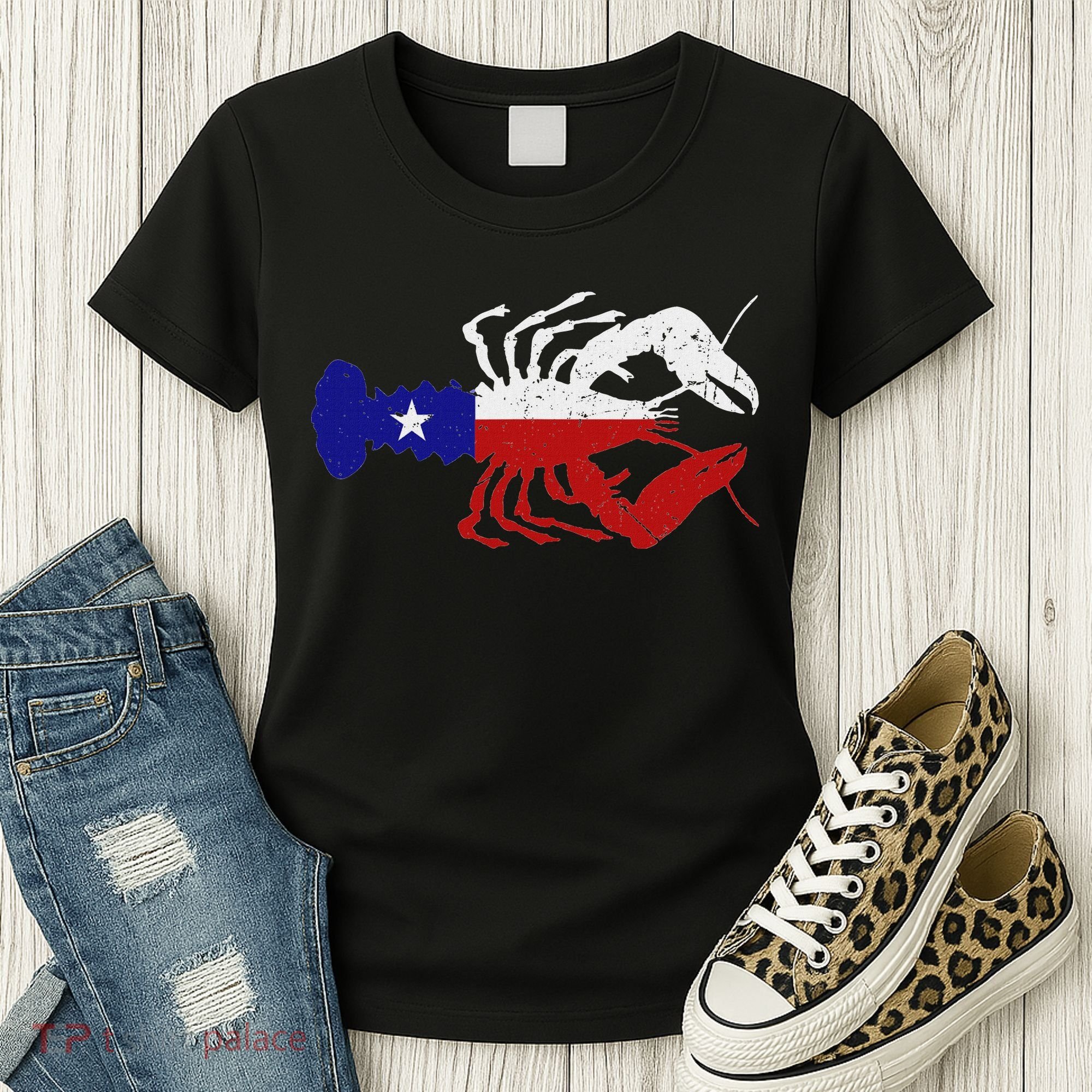 Crawfish Texas Seafood Shellfish Lone Star Southern Food Women's T-Shirt