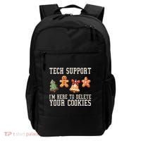Christmas Tech Support Here To Delete Cookies Funny Backpack thumb 0