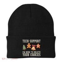 Christmas Tech Support Here To Delete Cookies Funny Beanie thumb 0