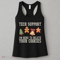 Christmas Tech Support Here To Delete Cookies Funny Women's Tank Top thumb 3