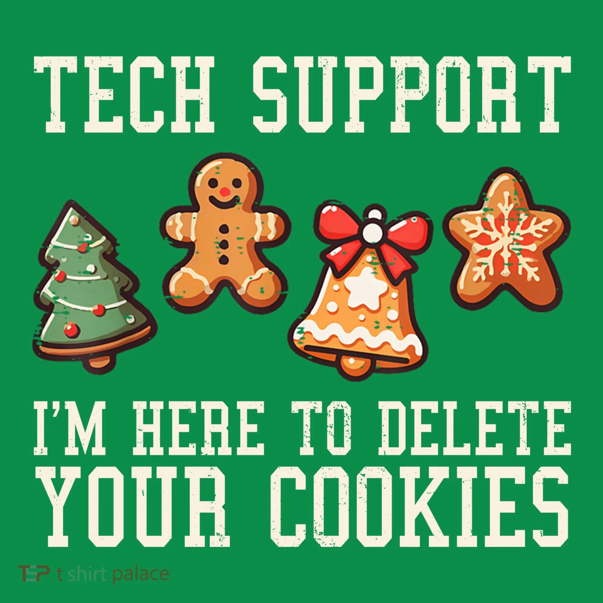 Christmas Tech Support Here To Delete Cookies Funny Hoodie