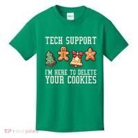 Christmas Tech Support Here To Delete Cookies Funny Kids T-Shirt thumb 0