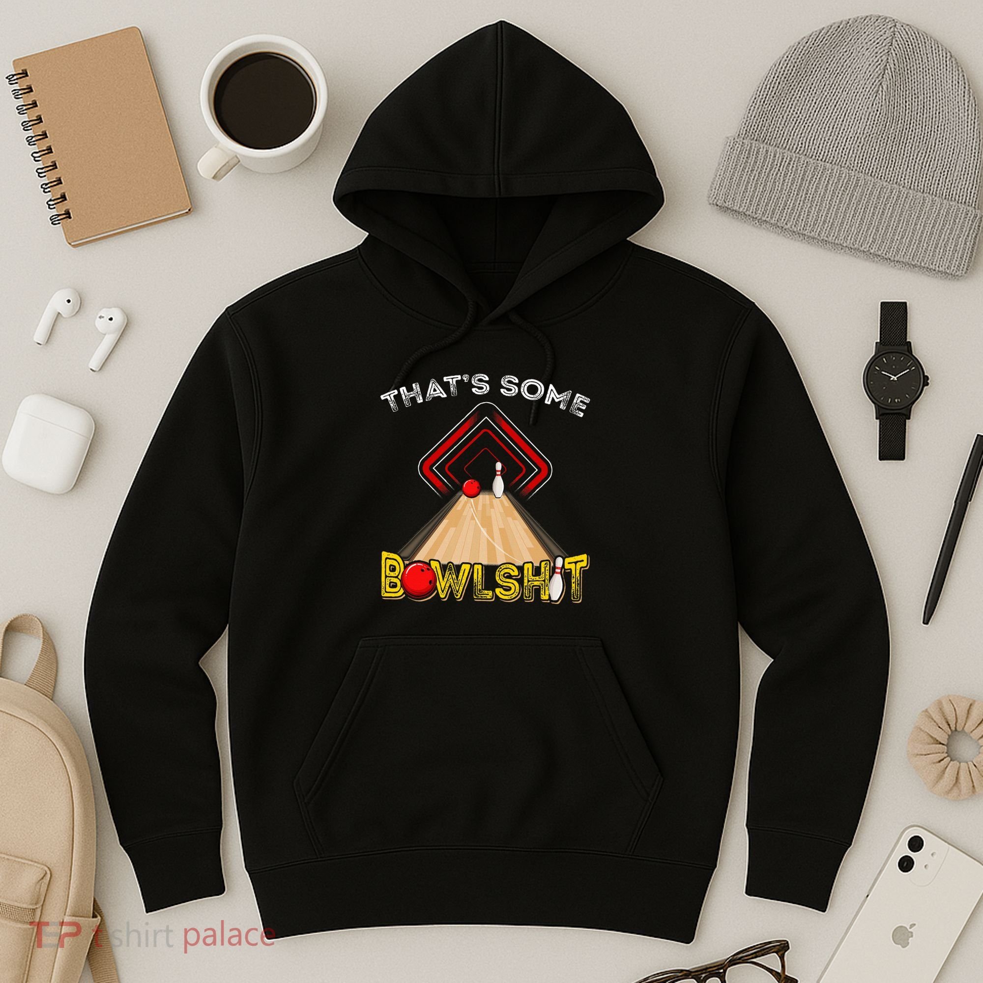 Cool ThatS Some Bowlshit Funny Bowling Hoodie
