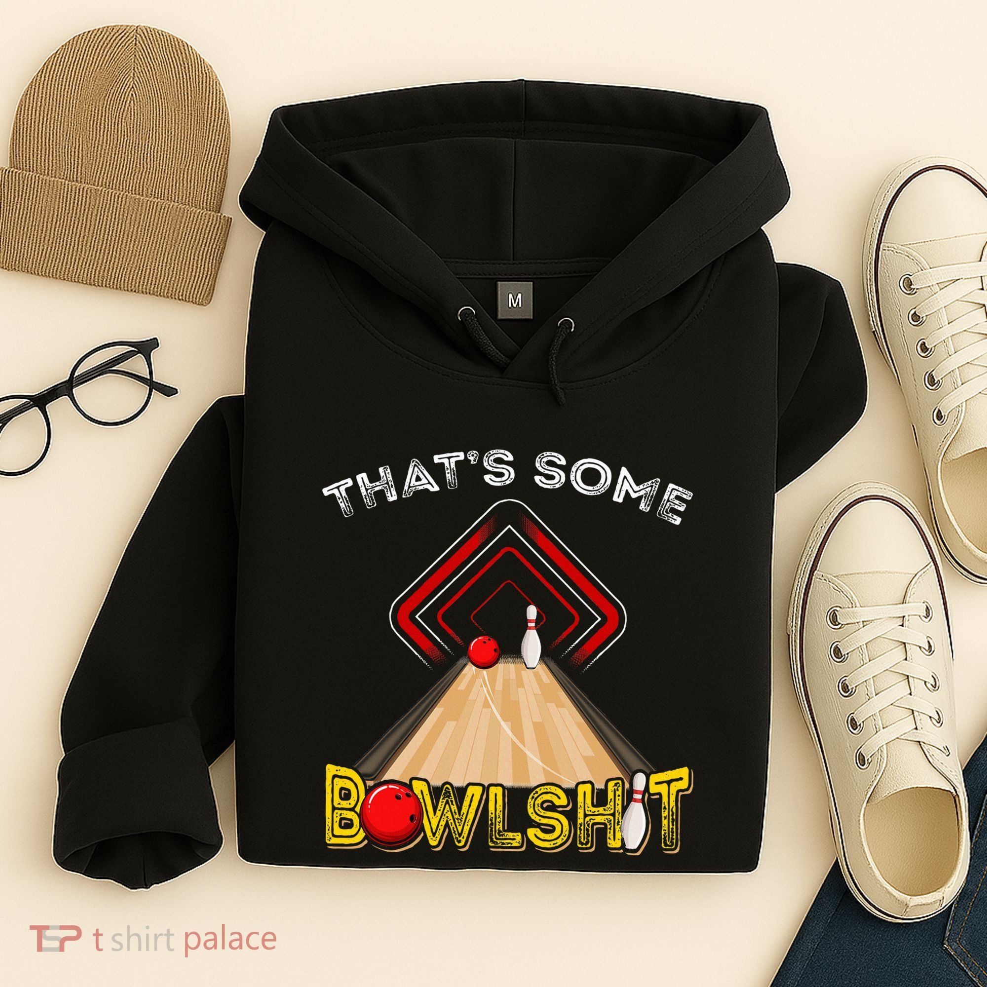 Cool ThatS Some Bowlshit Funny Bowling Hoodie