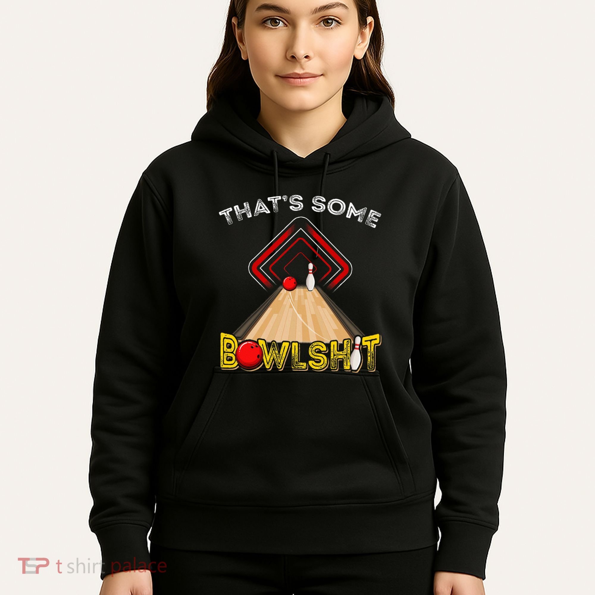 Cool ThatS Some Bowlshit Funny Bowling Hoodie