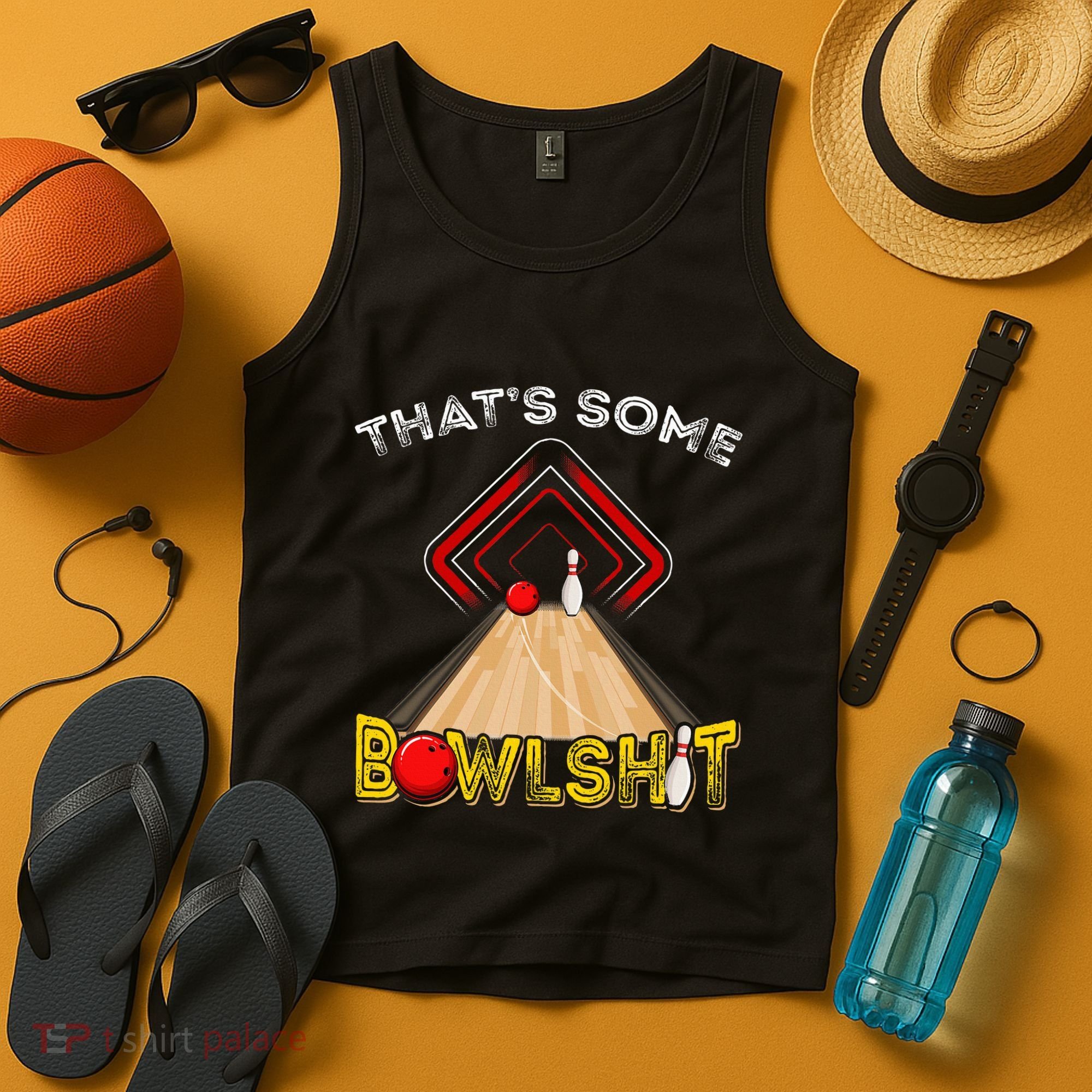 Cool ThatS Some Bowlshit Funny Bowling Tank Top